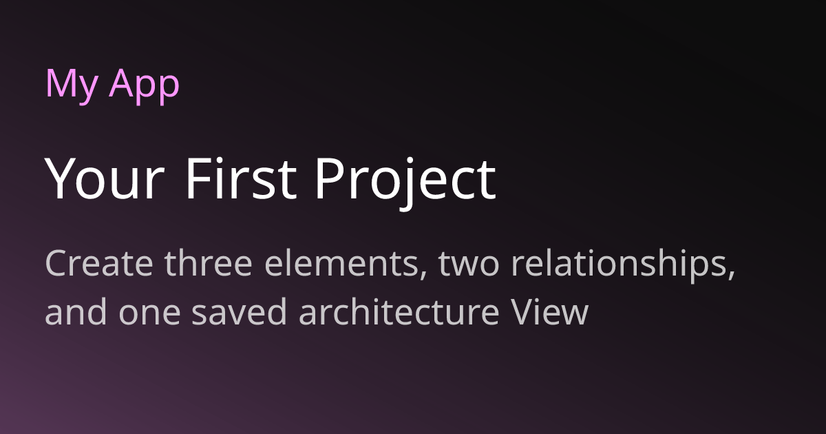 Your First Project