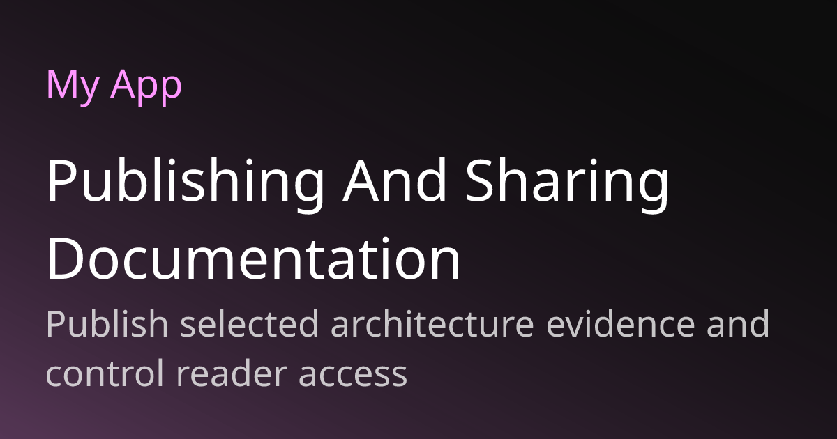 Sharing Documentation